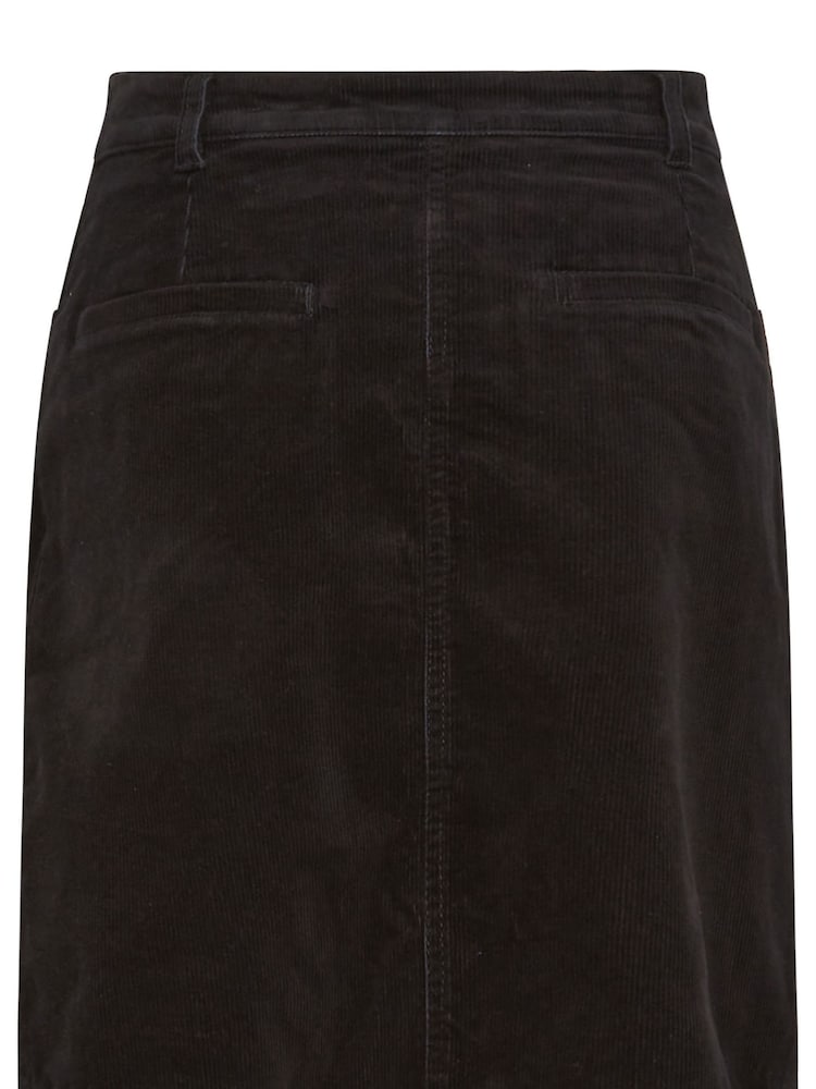 M&Co Black Cord Cotton A Line Skirt - Image 4 of 4 M&Co Black Cord Cotton A Line Skirt - Image 4 of 4