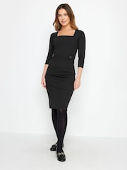 M&Co Black Dark Petite Scuba Dress - Image 1 of 5