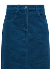 Blau - M&Co Rock in A-Linie aus Baumwollcord - Bild 3 von 4