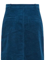 Blau - M&Co Rock in A-Linie aus Baumwollcord - Bild 4 von 4