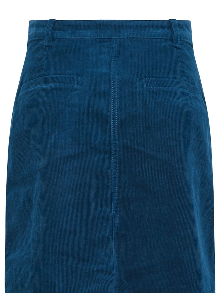 Blau - M&Co Rock in A-Linie aus Baumwollcord - Bild 4 von 4
