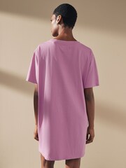 Pink Cotton Graphic Nightie - Image 3 of 7
