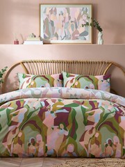 Furn Pink Self Love Abstract Reversible Duvet Cover Set - Image 2 of 4