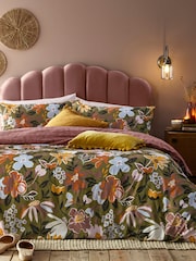Furn Green Asterea Floral Reversible Duvet Cover Set - Image 1 of 4