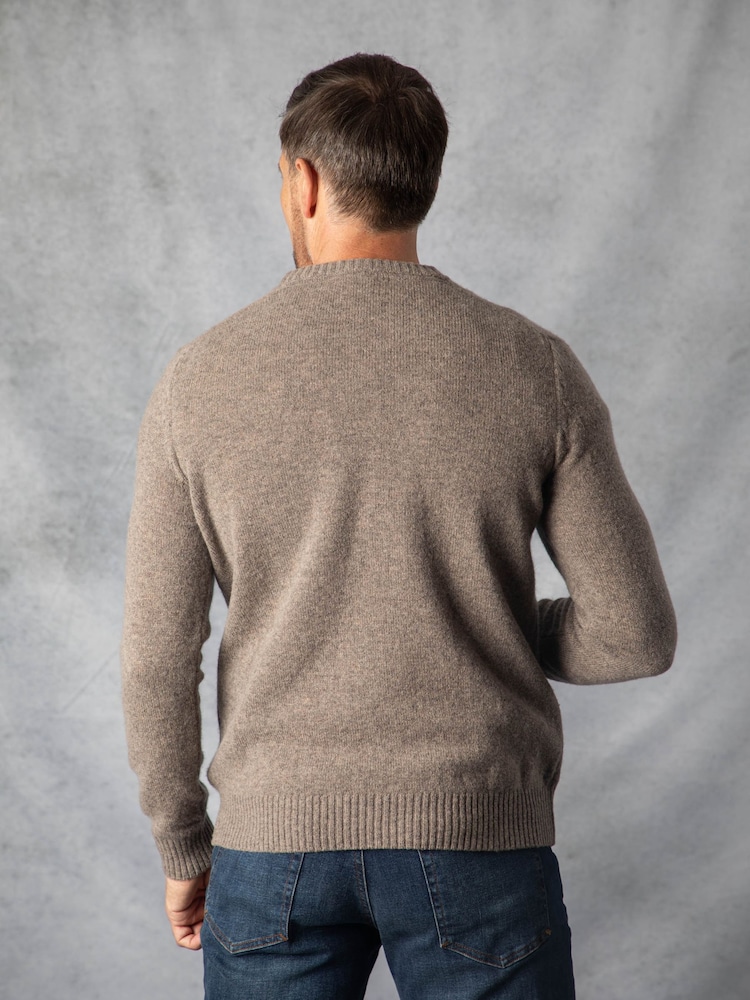 Lakeland Clothing Cream British Lambswool Crew Neck Jumper - Image 2 of 7