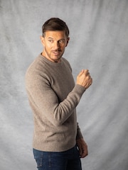 Lakeland Clothing Cream British Lambswool Crew Neck Jumper - Image 3 of 7