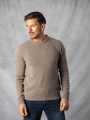 Lakeland Clothing Cream British Lambswool Crew Neck Jumper - Image 4 of 7