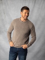 Lakeland Clothing Cream British Lambswool Crew Neck Jumper - Image 6 of 7