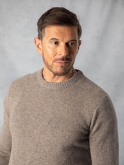 Lakeland Clothing Cream British Lambswool Crew Neck Jumper - Image 7 of 7