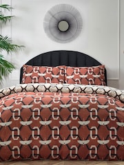 Furn Red Avalon Geometric Reversible Duvet Cover Set - Image 2 of 4