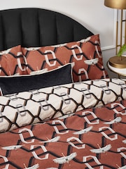 Furn Red Avalon Geometric Reversible Duvet Cover Set - Image 3 of 4
