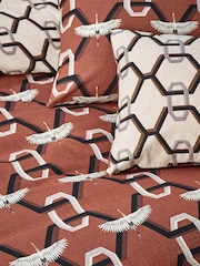 Furn Red Avalon Geometric Reversible Duvet Cover Set - Image 4 of 4