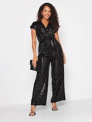 M&Co Black Sequin Jumpsuit - Image 4 of 5
