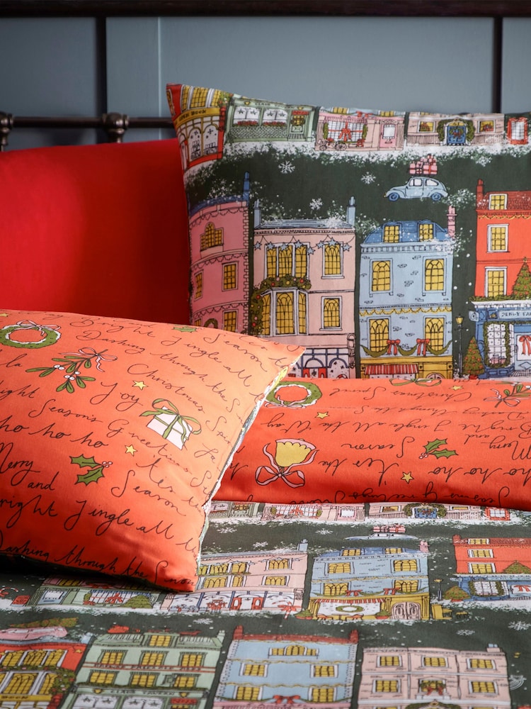 Furn Green Christmas Spirit Reversible Duvet Cover Set - Image 4 of 4