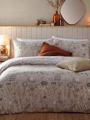 Furn Grey Nook Brushed 100% Cotton Reversible Duvet Cover Set - Image 1 of 4
