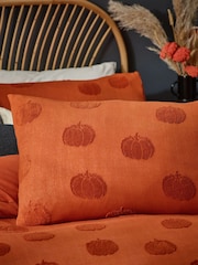 Furn Orange Pumpkin 100% Cotton Tufted Duvet Cover Set - Image 4 of 4