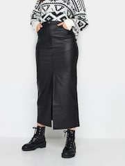 Long Tall Sally Black Coated Skirt - Image 1 of 4