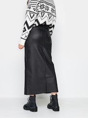 Long Tall Sally Black Coated Skirt - Image 2 of 4