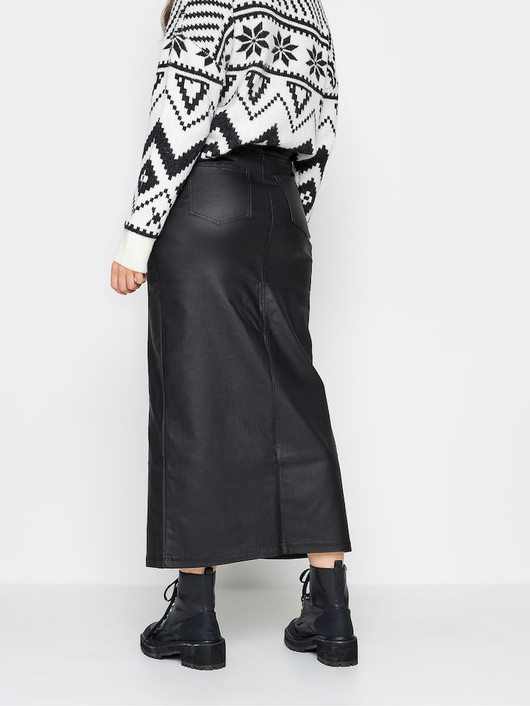 Long Tall Sally Black Coated Skirt - Image 2 of 4