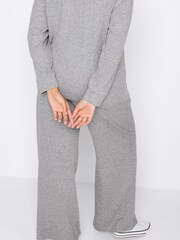 M&Co Grey Soft Touch Wide Leg Trousers - Image 3 of 5