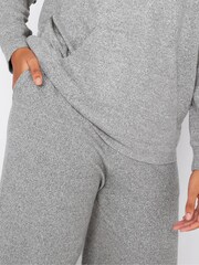M&Co Grey Soft Touch Wide Leg Trousers - Image 4 of 5