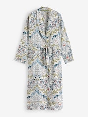 Navy Morris & Co. Floral Robe With Linen - Image 6 of 7