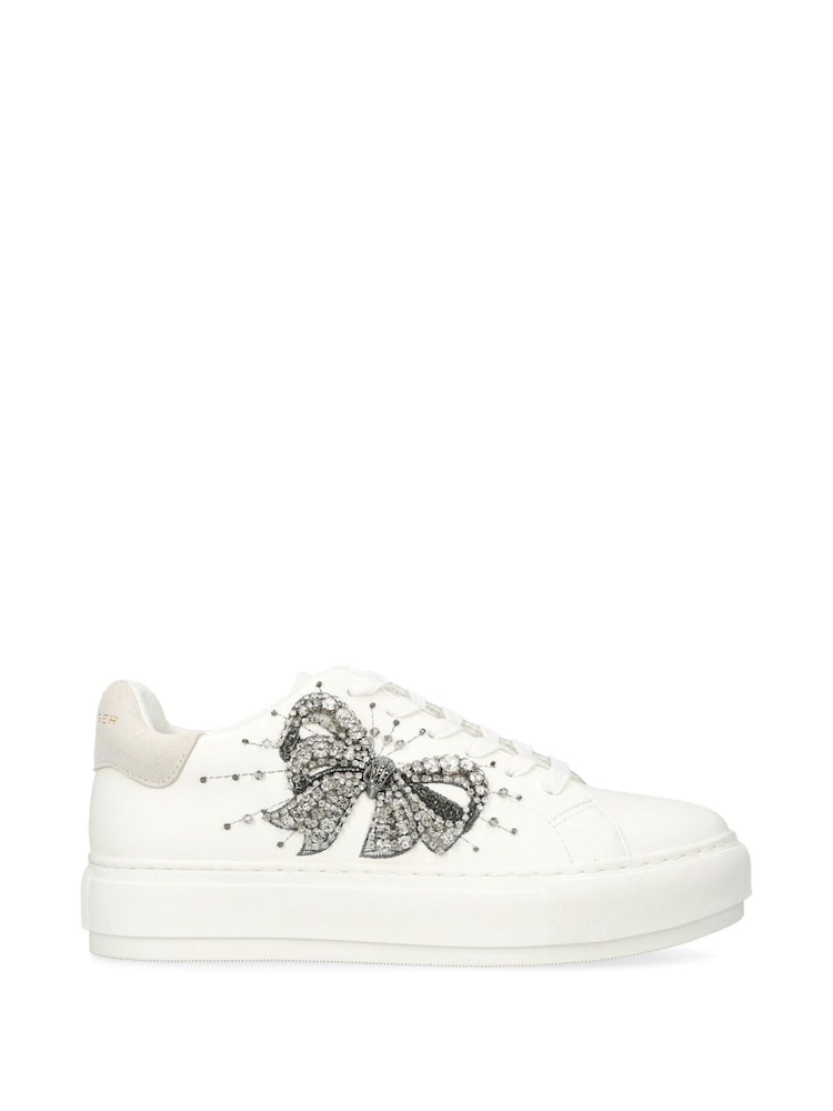 Kurt Geiger London Laney Bow White Trainers - Image 2 of 4