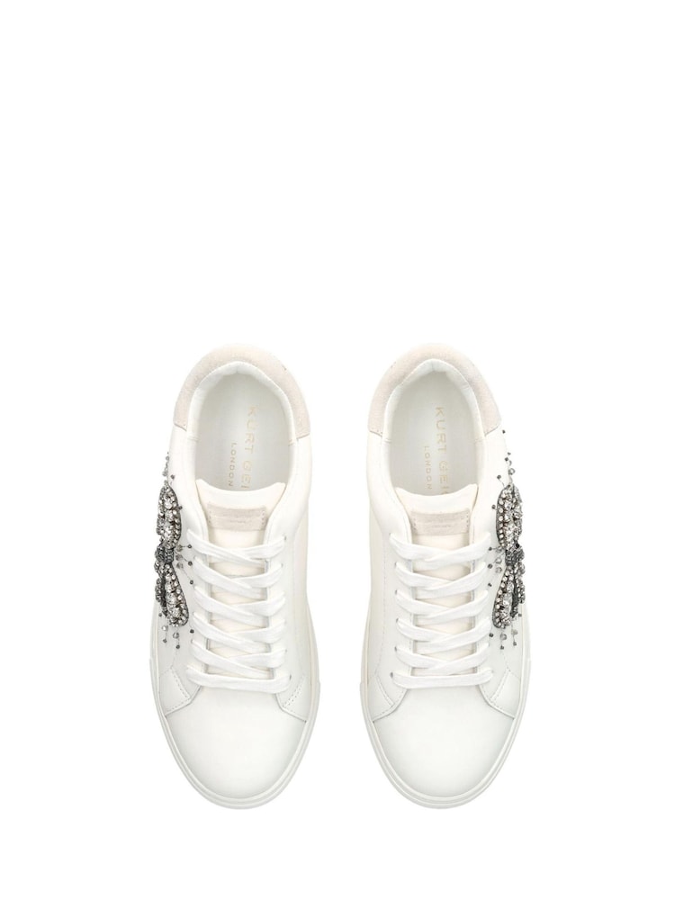 Kurt Geiger London Laney Bow White Trainers - Image 4 of 4