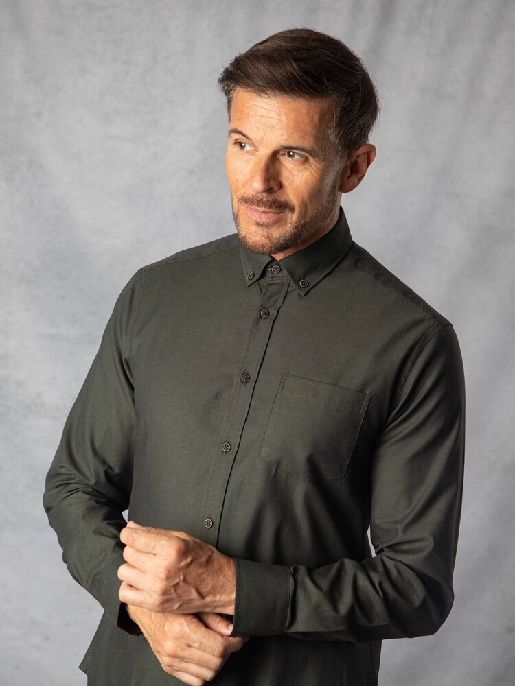 Lakeland Clothing Green Max Cotton Oxford Shirt - Image 2 of 7