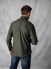 Lakeland Clothing Green Max Cotton Oxford Shirt - Image 3 of 7