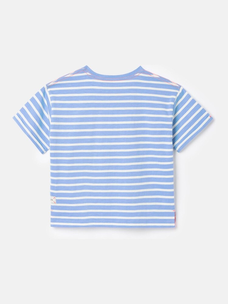 Joules Girls' Fun Days Blue Short Sleeve Graphic T-shirt - Image 2 of 5