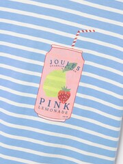 Joules Girls' Fun Days Blue Short Sleeve Graphic T-shirt - Image 3 of 5