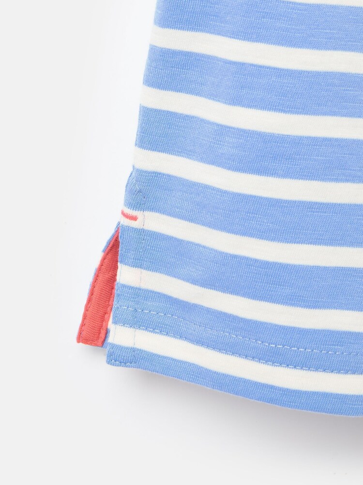 Joules Girls' Fun Days Blue Short Sleeve Graphic T-shirt - Image 5 of 5