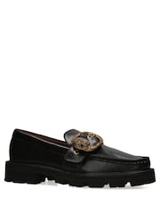 Kurt Geiger London Mayfair Chunky Black Loafers - Image 3 of 5