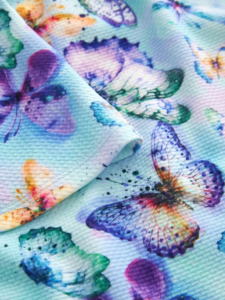 Purple/Blue Butterfly Print Ocassion Dress (1.5-16yrs) - Image 7 of 7 Purple/Blue Butterfly Print Ocassion Dress (1.5-16yrs) - Image 7 of 7