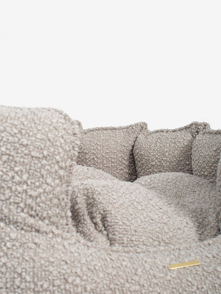 Lords and Labradors Mink Brown High Sided Boucle Dog Bed - Image 3 of 3