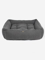 Lords and Labradors Grey Bouclé Box Dog Bed - Image 2 of 4