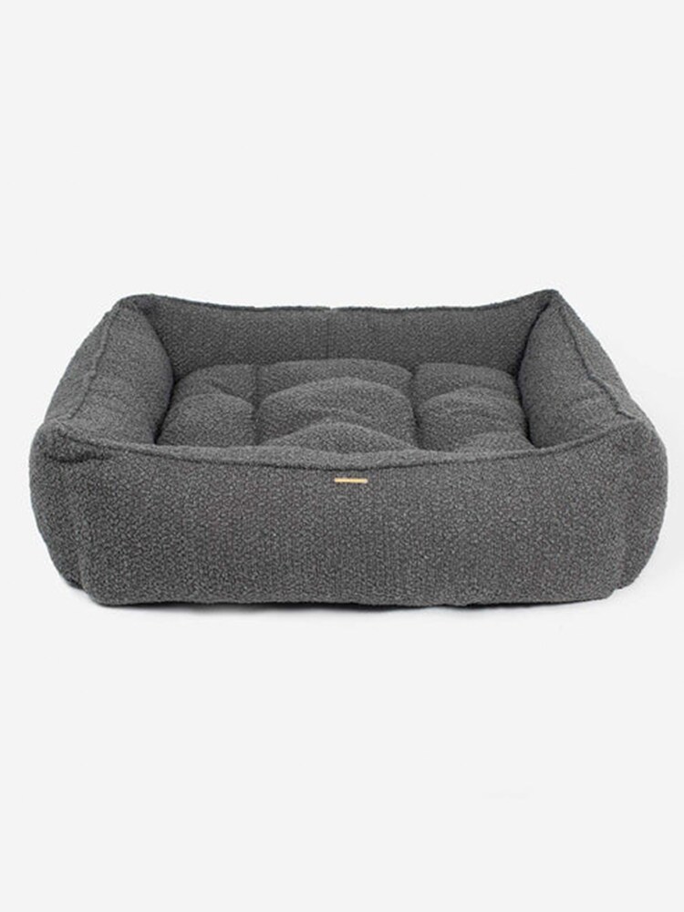 Lords and Labradors Grey Bouclé Box Dog Bed - Image 2 of 4