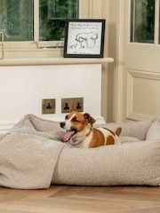 Lords and Labradors Mink Brown Bouclé Box Dog Bed - Image 2 of 5