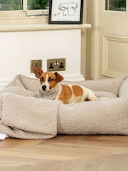 Lords and Labradors Mink Brown Dog & Puppy Boucle Blanket - Image 3 of 5