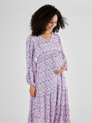 JoJo Maman Bébé Umstands-/Stillmode Maxikleid mit Blousonärmeln - Bild 3 von 5
