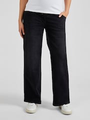 JoJo Maman Bébé Black Wide Leg Maternity Denim Jeans - Image 1 of 4