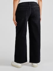 JoJo Maman Bébé Black Wide Leg Maternity Denim Jeans - Image 2 of 4