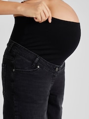 JoJo Maman Bébé Black Wide Leg Maternity Denim Jeans - Image 4 of 4