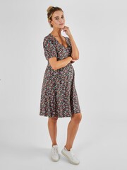 JoJo Maman Bébé Black Floral Dress - Image 1 of 5