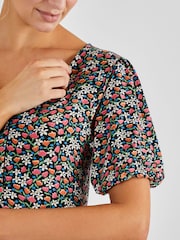 JoJo Maman Bébé Black Floral Dress - Image 4 of 5