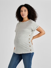 Jojo Maman Bébé Umstands- & Stillmode T-Shirt mit überschnittenen Schultern - Bild 1 von 4