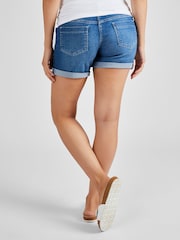 JoJo Maman Bébé Light Wash Denim Maternity Shorts - Image 2 of 4