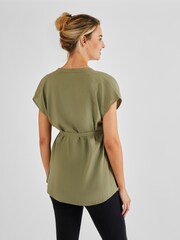 JoJo Maman Bébé Khaki Green Maternity Blouse - Image 2 of 4