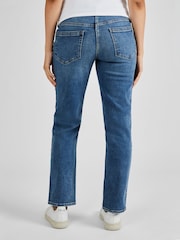 JoJo Maman Bébé Mid Wash Blue Straight Leg Maternity Denim Jeans - Image 3 of 4